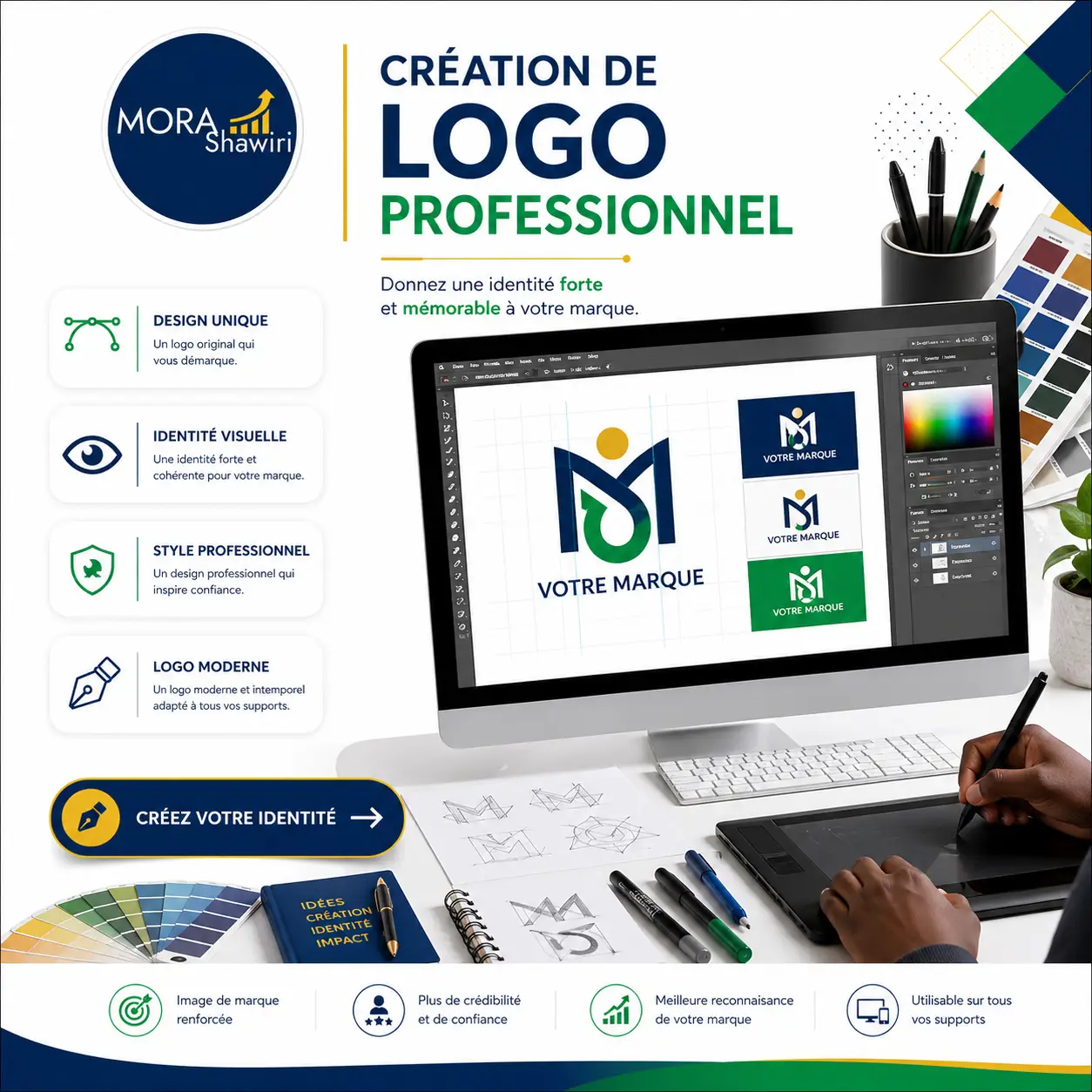 Création de logo professionnel — MORA Shawiri