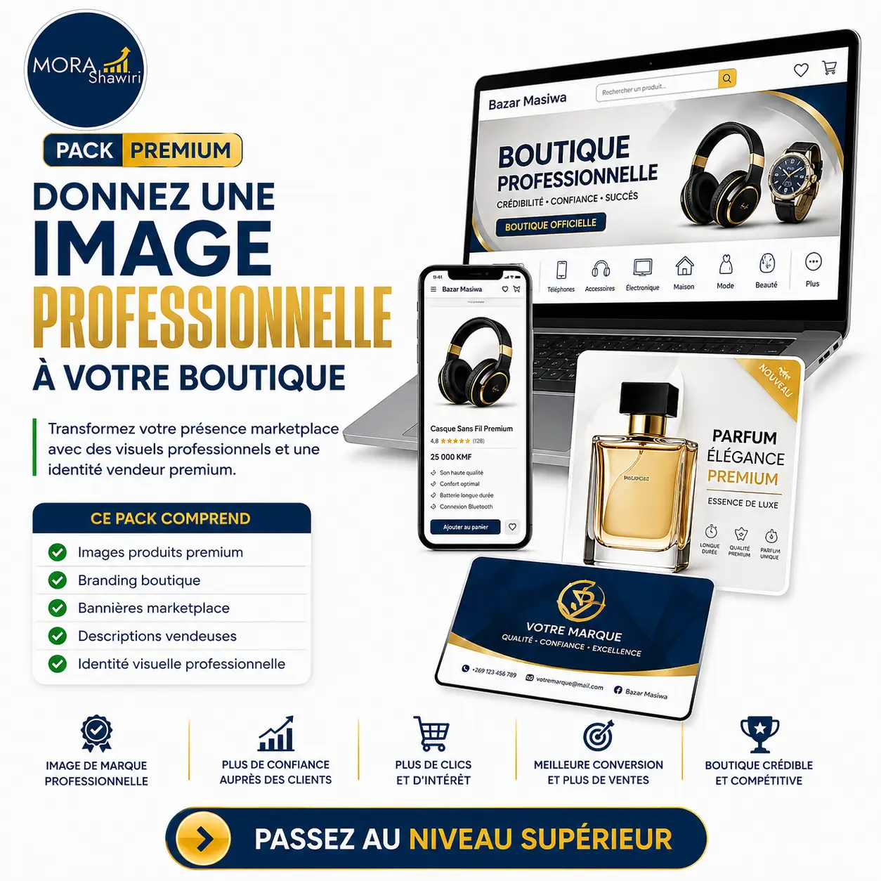 Offre Premium — Pack branding marketplace — MORA Shawiri